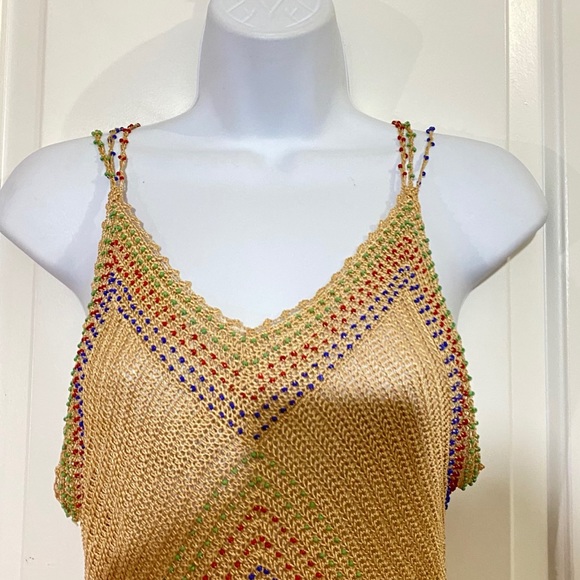 Handmade Festival Beaded Rayon Boho Hippie Tank - Picture 5 of 7